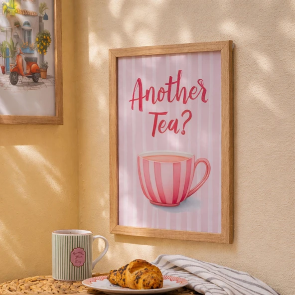 Deco Another Tea Duvar Panosu - Renkli - 30x40 cm - Resim 2