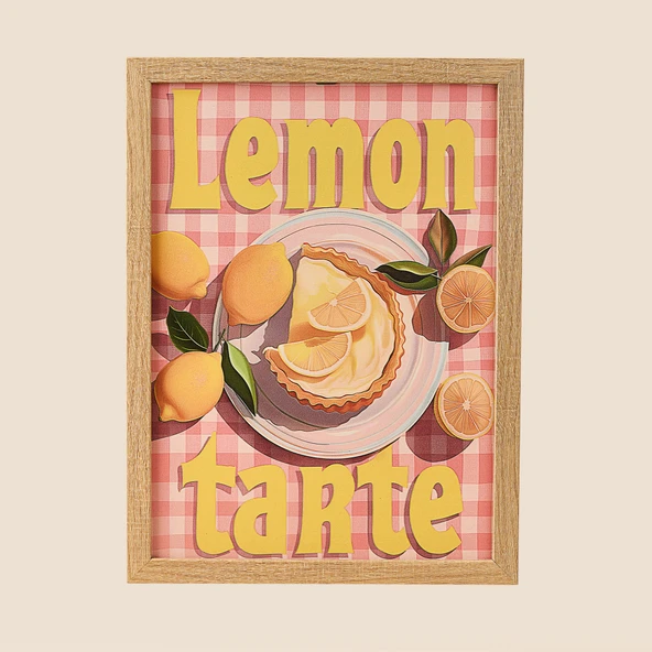 Deco Lemon Tarte Duvar Panosu - Renkli - 30x40 cm ürün görseli 1