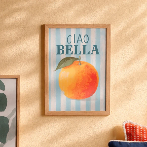Deco Ciao Bella Duvar Panosu - Renkli - 30x40 cm ürün görseli 1