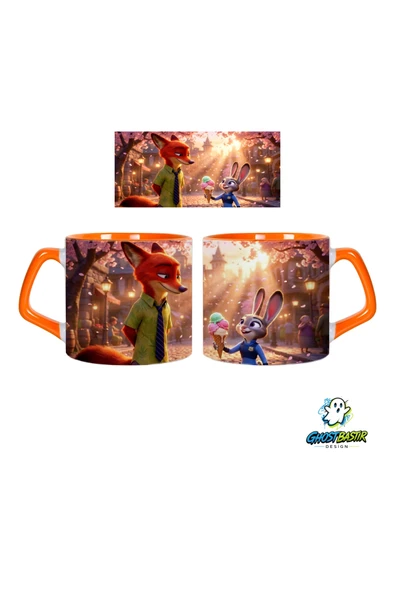 Ghostbastır Desıgn Zootropolis Judy ve Nick Kupa Bardak | Tek Adet 0891 ürün görseli 1