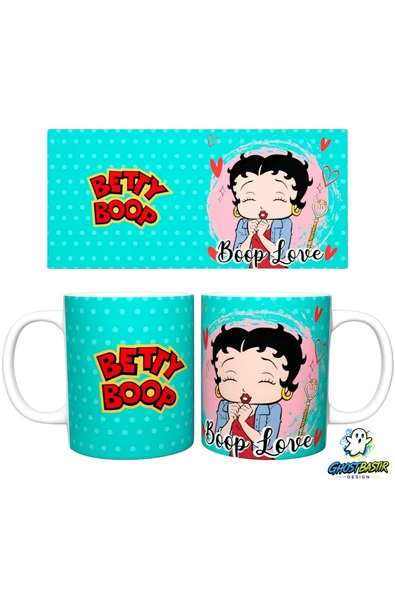 Ghostbastır Desıgn Betty Boop Kupa Bardak | Tek Adet K0468 ürün görseli 1