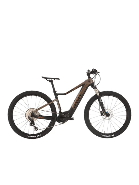 BİSAN ODIN DEORE ELEKTRİKLİ ERKEK DAĞ BİSİKLETİ 43CM HD 29 JANT 12 VİTES KAHVERENGİ TURUNCU SARI ürün görseli 1
