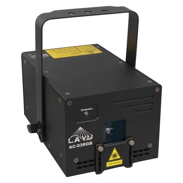 Layu AC-03RGB 3 Watt RGB Lazer 25Kpps Double Safety Design SD Card DMX ILDA Analog ürün görseli 1