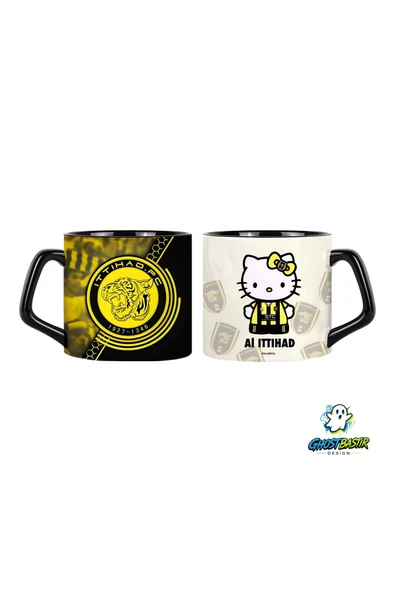 Ghostbastır Desıgn Al Ittihad Hello Kitty Kupa Bardak | Tek Adet 0946 ürün görseli 1