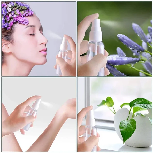 Boş Sprey Şişesi - 100 ml - Plastik - Şeffaf - Resim 2