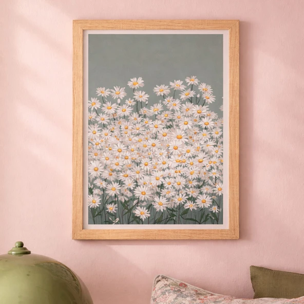 Deco Daisy Garden Duvar Panosu - Renkli - 30x40 cm ürün görseli 1