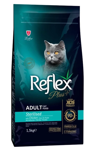 Refleks Plus Sterilised Tavuklu Kısırlaştırılmış Açık Yetişkin Kedi Maması 1,5 KG ürün görseli 1