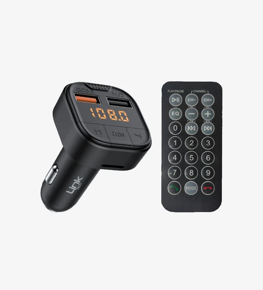 GR15 Premium Quick Charge 3.0 Kumandalı FM Transmitter ürün görseli 1