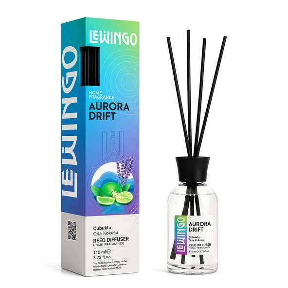 Aurora Drift Bambu Çubuklu Oda Kokusu - 110 ml - Cam Şişe  ürün görseli 1