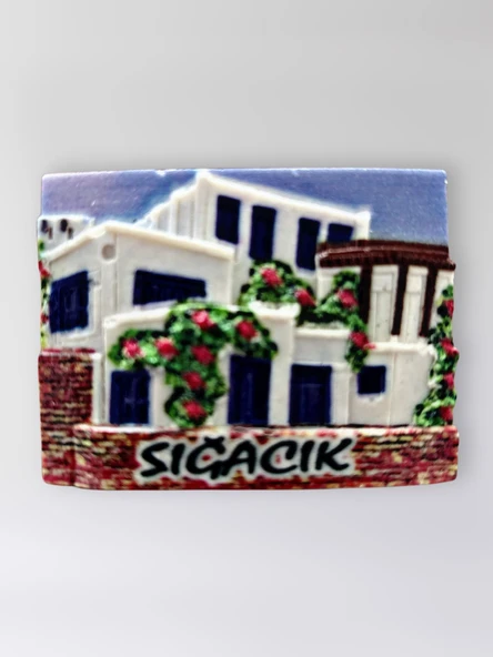 SIĞACIK Polyester Kabartmalı Magnet 7,5 x 5,5 cm Dekoratif Hediyelik Buzdolabı Süsü (Kod:1603) ürün görseli 1