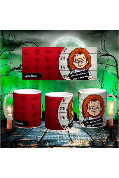 Ghostbastır Desıgn Kişiye Özel Chucky Kupa Bardak | Tek Adet K0453 ürün görseli 1