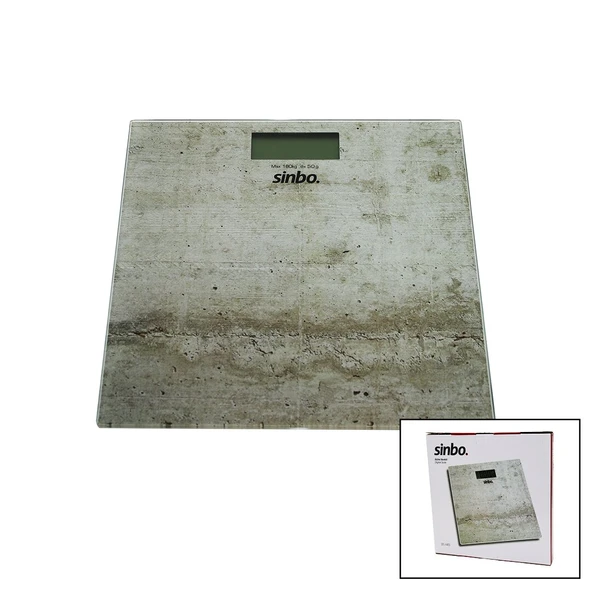 DİJİTAL - PİLLİ  CAM BANYO BASKÜLÜ  LCD EKRAN - SICAKLIK GÖSTERGELİ   180KG/50GR   28X28CM  SBS-4465 (5224) ürün görseli 1