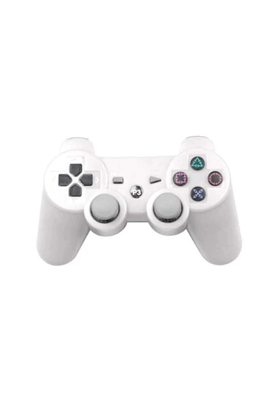 Playstation 3 uyumlu beyaz bluetooth joystick kablosuz bağlantılı oyun kolu - Elektronik ürün görseli 1