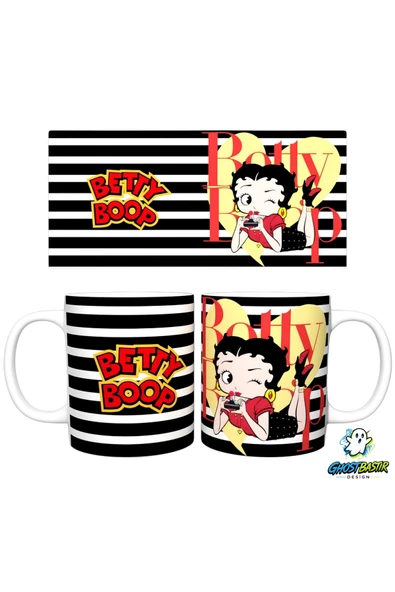 Ghostbastır Desıgn Betty Boop Kupa Bardak | Tek Adet K0489 ürün görseli 1