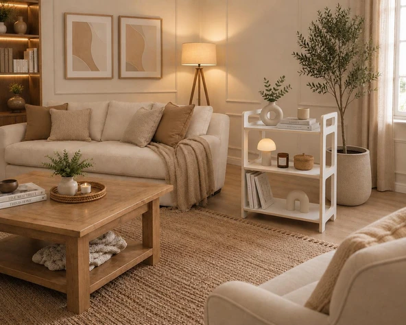 Pema Home %100 MDF Modern Minimalist 3 Raflı Çok Amaçlı Dekoratif Düzenleyici Kitaplık ürün görseli 1