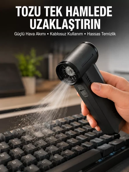 Yüksek Hızlı Kablosuz El Tipi Hava Üfleme Temizlik Cihazı Yeni Nesil ürün görseli 1