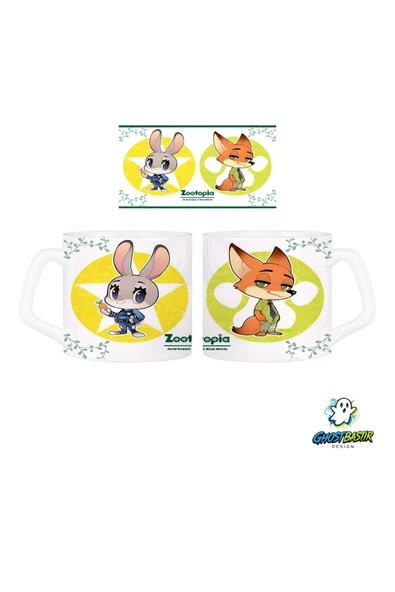 Ghostbastır Desıgn Zootropolis Judy ve Nick Kupa Bardak | Tek Adet 0901 ürün görseli 1