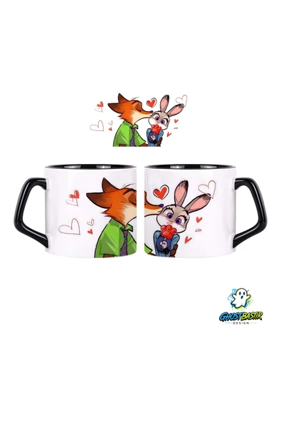 Ghostbastır Desıgn Zootropolis Judy ve Nick Kupa Bardak | Tek Adet 0906 ürün görseli 1