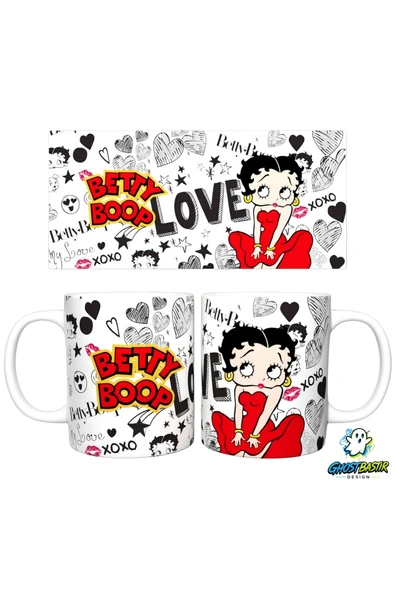 Ghostbastır Desıgn Betty Boop Kupa Bardak | Tek Adet K0466 ürün görseli 1