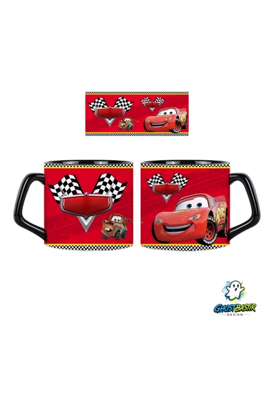 Ghostbastır Desıgn Cars Mcqueen Kupa Bardak | Tek Adet 0939 ürün görseli 1