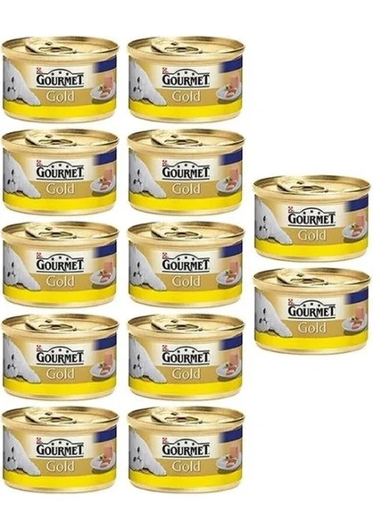Gourmet Gold Kıyılmış Tavuklu Yaş Kedi Maması 85 gr 12 Adet ürün görseli 1
