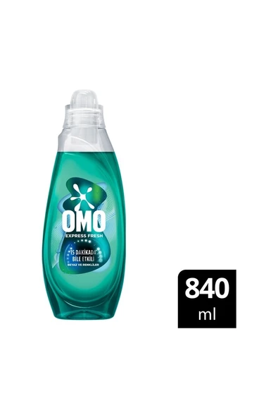 4 ADET Omo Express Fresh Sıvı Bakım Deterjanı Kötü Koku Karşıtı Beyazlar ve Renkliler 21 Yıkama 840 Ml ürün görseli 1