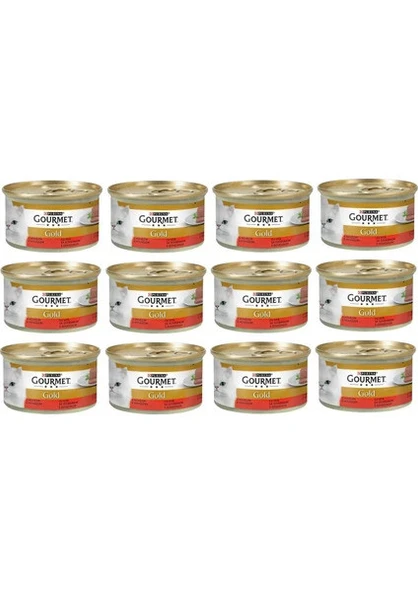 Gourmet Gold Kıyılmış Sığır Etli Kedi Konservesi 85 gr x 12 Adet ürün görseli 1