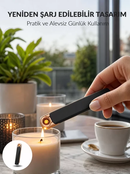 Elektronik Çakmak - Lüks Tasarım Rüzgarda Sönmez Yeni Nesil ürün görseli 1