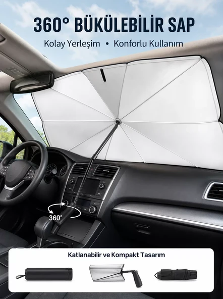 Pratik Ön Cam Güneşliği - Geniş Kapsama Alanı Kolay Saklama Yeni Nesil ürün görseli 1