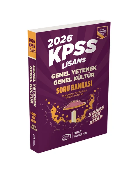 Murat Yayınları 2026 KPSS GK GY Lisans 5 Ders Tek Kitap Soru Bankası ürün görseli 1