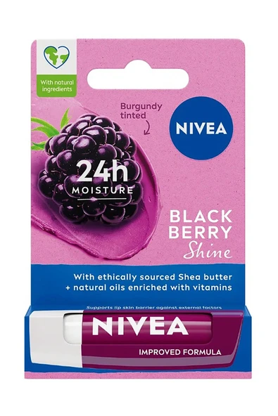 4 ADET Nivea Lip Dudak Bakım Kremi Böğürtlen ürün görseli 1