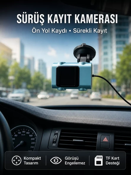 Araç Ön Cam Kamerası Sürüş Güvenliği İçin Video Kayıt Yeni Nesil ürün görseli 1