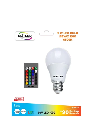 4 ADET Elitled Rgb Kumandalı Renkli Ampul ürün görseli 1