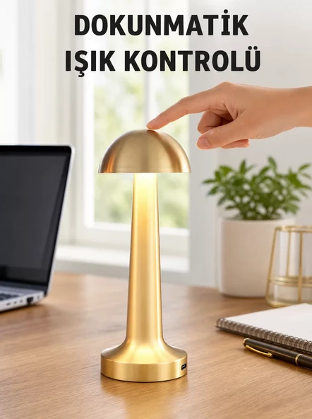 Modern Tasarım Şarjlı Masa Lambası - 1800 mAh Batarya Yeni Nesil ürün görseli 1