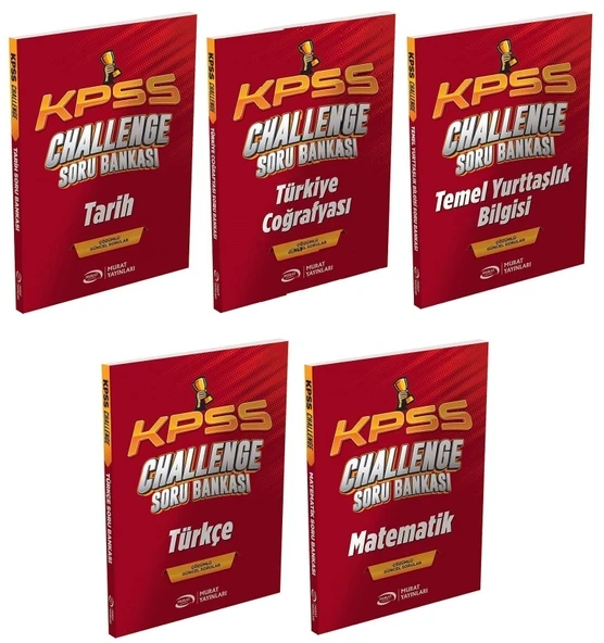 Murat Yayınları KPSS Genel Yetenek Genel Kültür CHALLENGE Soru Bankası 5 li Set ürün görseli 1