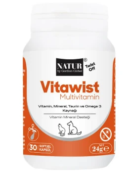 Vitawist Multivitamin Kedi & Köpek Vitamin ve Mineral Desteği 30 Twist-Off Kapsül ürün görseli 1