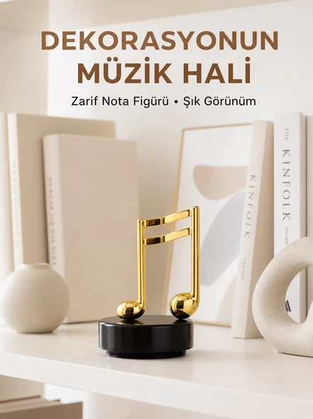 Melodious Music Altın Nota Figürlü Müzik Kutusu Yeni Nesil ürün görseli 1