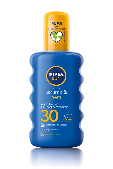 3 ADET Nivea Sun Güneş Spreyi Koruma&Nem SPF 30 200 ml ürün görseli 1