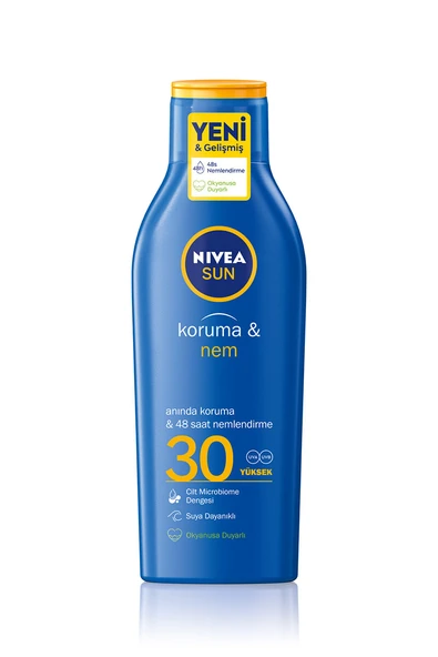 2 ADET Nivea Sun Güneş Sütü Koruma&Nem SPF 30 200 ml ürün görseli 1