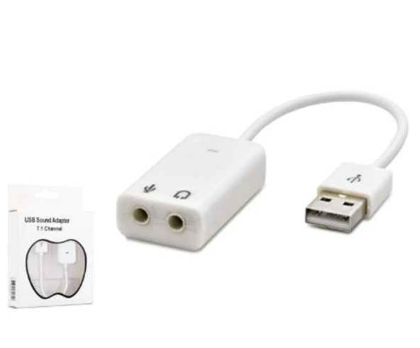 HADRON HDX5263 USB Harici Ses Kartı 7.1 Beyaz ürün görseli 1