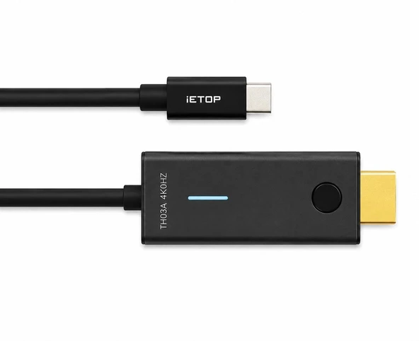 Type-c To Hdmı Görüntü Kablosu 4K 30 Hz Örgülü 1 M Gri TH03A ürün görseli 1