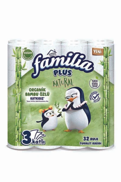 2 ADET Familia Natural Bambu Tuvalet Kağıdı 32'li ürün görseli 1