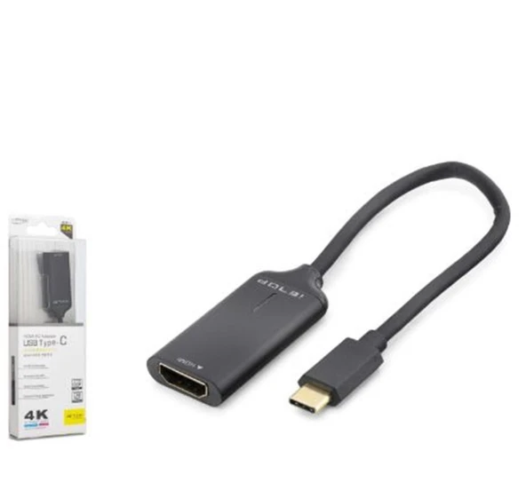 iETOP HDX7898 Type-C to HDMI Görüntü Dönüştürücü 4K 30Hz 20 cm Siyah ürün görseli 1