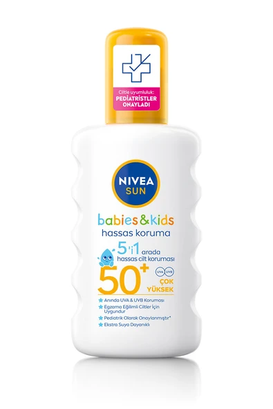 2 ADET Nivea Sun Çocuk Güneş Spreyi Hassas Koruma SPF 50+ 200 ml ürün görseli 1