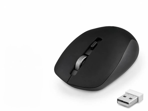 Plus Sessiz Kablosuz Mouse 2.4 Ghz 1600 Dpı Siyah S1000 ürün görseli 1