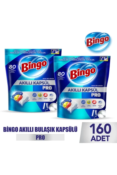 Akıllı Kapsül Pro Bulaşık Makinesi Deterjanı Tableti 160 Adet ürün görseli 1