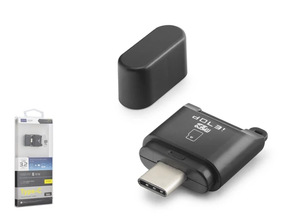 Type-c 3.2 Gen1 Kart Okuyucu Microsd 5 Gbps Siyah TC302 ürün görseli 1