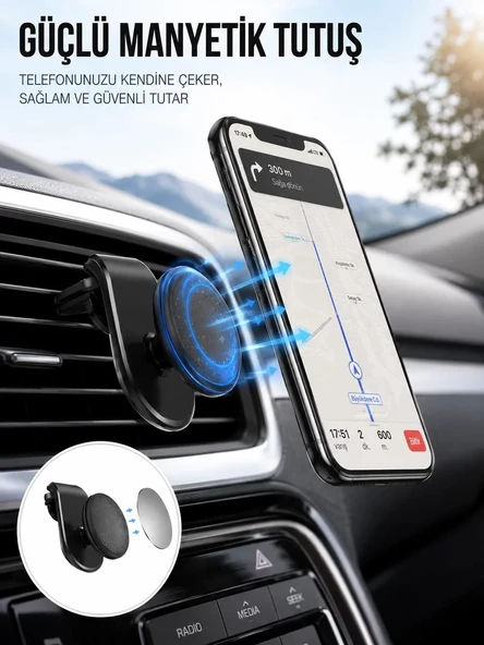 Nevamel® Kalorifer Izgaralı Manyetik Telefon Tutucu – Sarsıntı Geçirmez Yeni Nesil ürün görseli 1