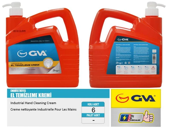 ENDÜSTRİYEL EL TEMİZLEME KREMİ 3 KG 6 ADET ürün görseli 1