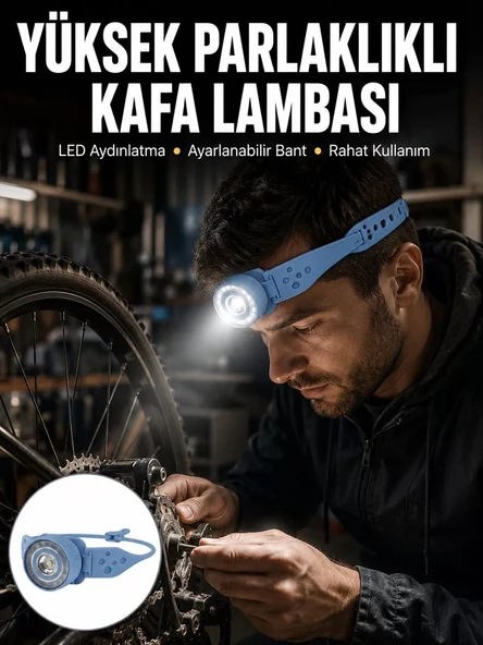 Nevamel® Hafif ve Taşınabilir Kamp Kafa Lambası Ayarlanabilir Işık Yeni Nesil ürün görseli 1